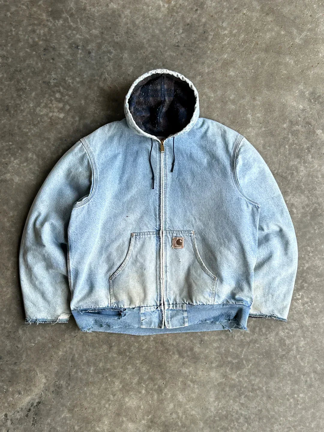 Vintage Denim Hooded Jacket