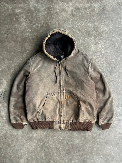 Vintage Brown Hooded Jacket
