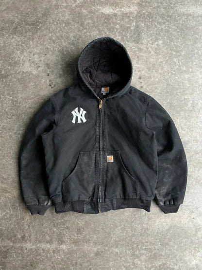 Vintage Black Yankee Hooded Jacket